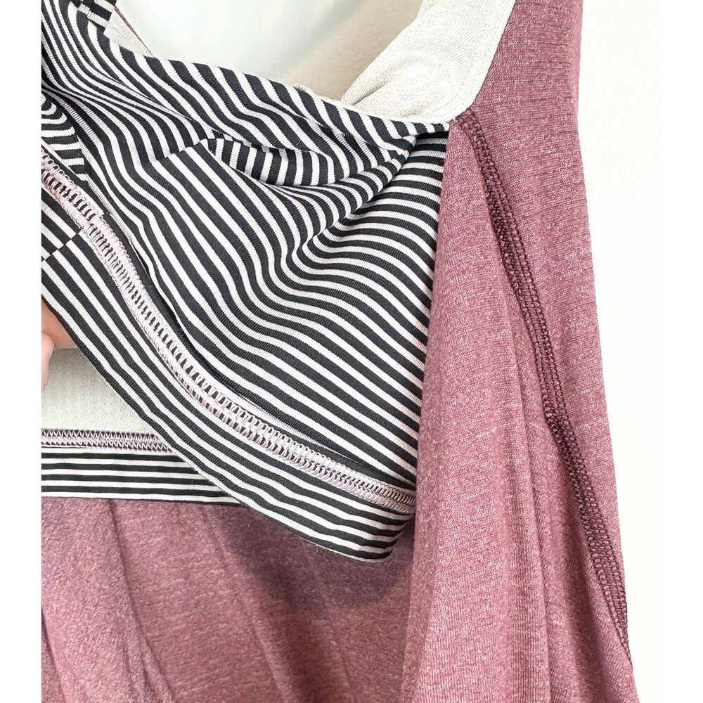 lululemon athletica Mauve Racerback Tank with Black & White Strappy Back - Picture 5 of 6
